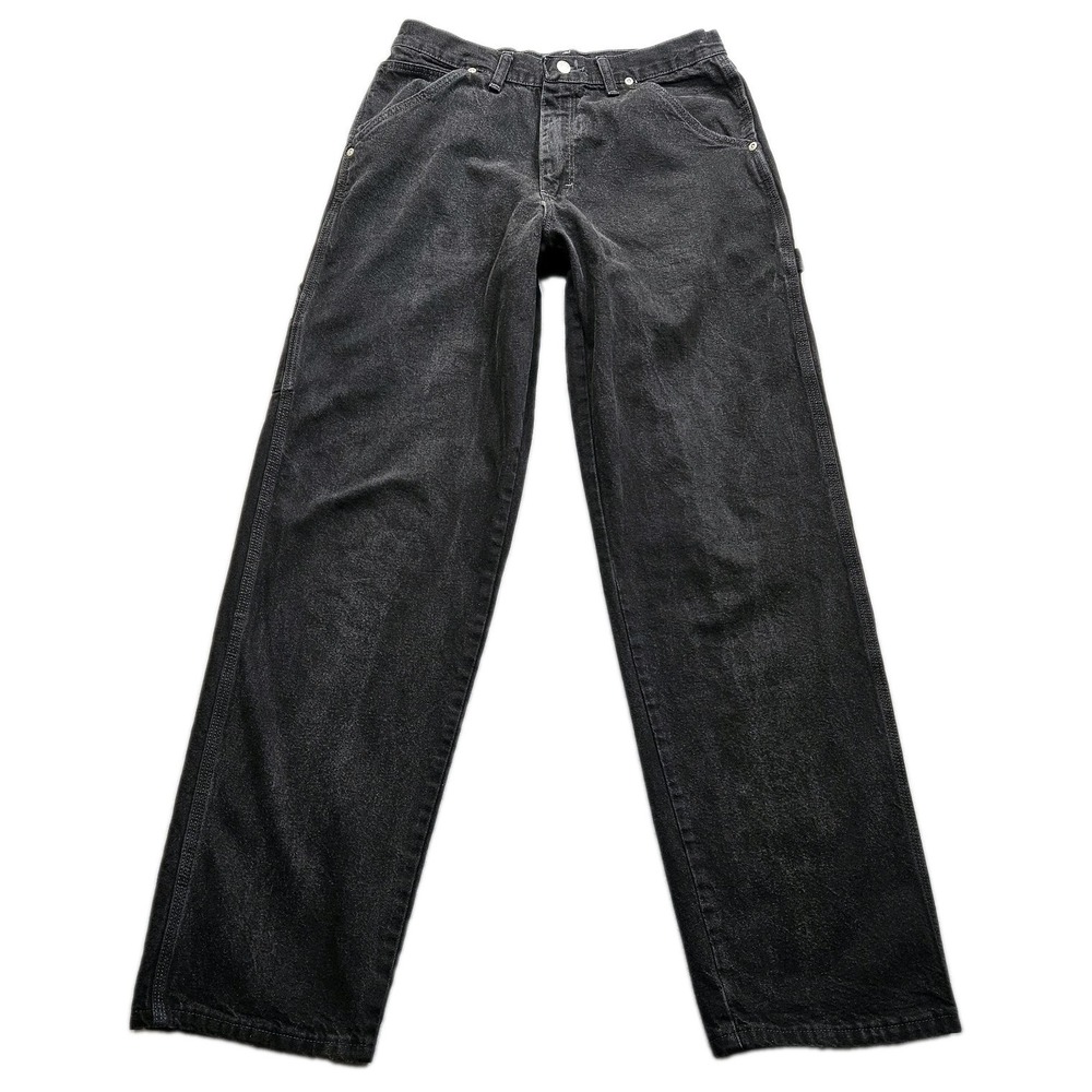 Wrangler‎ Hero Carpenter Jeans Mens 30x32 Black Faded Relaxed Grunge Punk